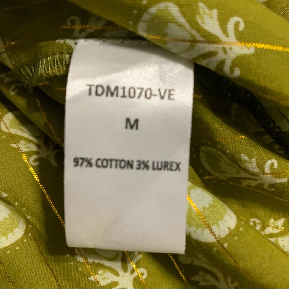 THML Olive Green Smocked Floral Short Sleeve Top - Picture 13 of 13